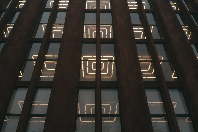 brown building during night